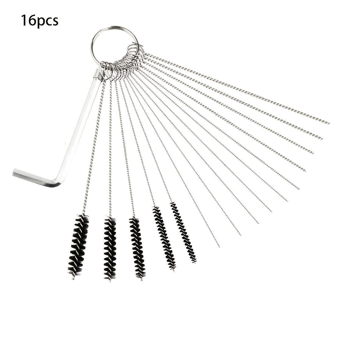 Универсальный набор для очистки карбюратора, инструменты из нержавеющей стали с щетками и насадками