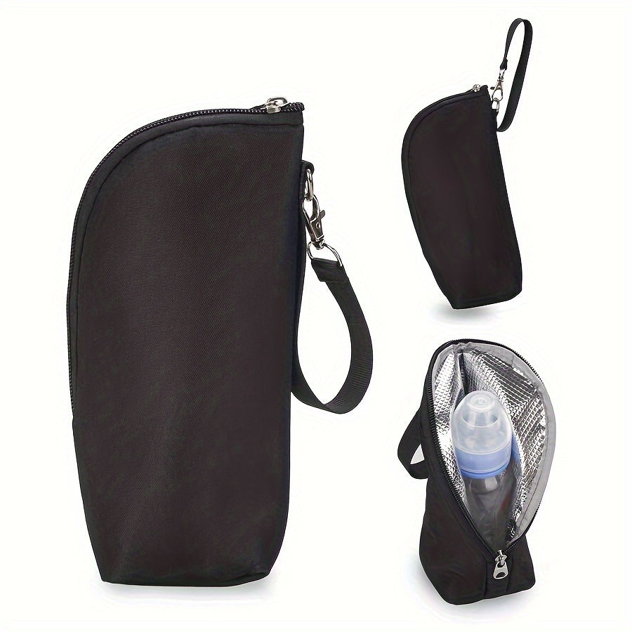 Insulated Bottle Bag Zipper Closure Aluminum Foil Lining Thermal Satchel for Milk Bottles