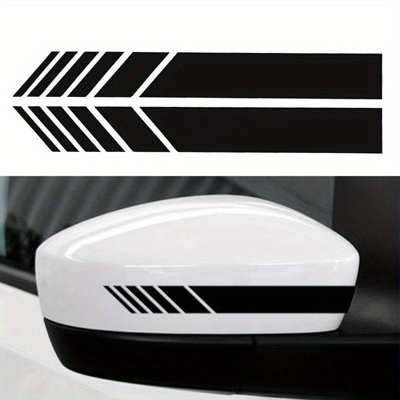 2 Pack Car Decals PVC Chevron Side Stripes for Vehicles, Multi-Color
