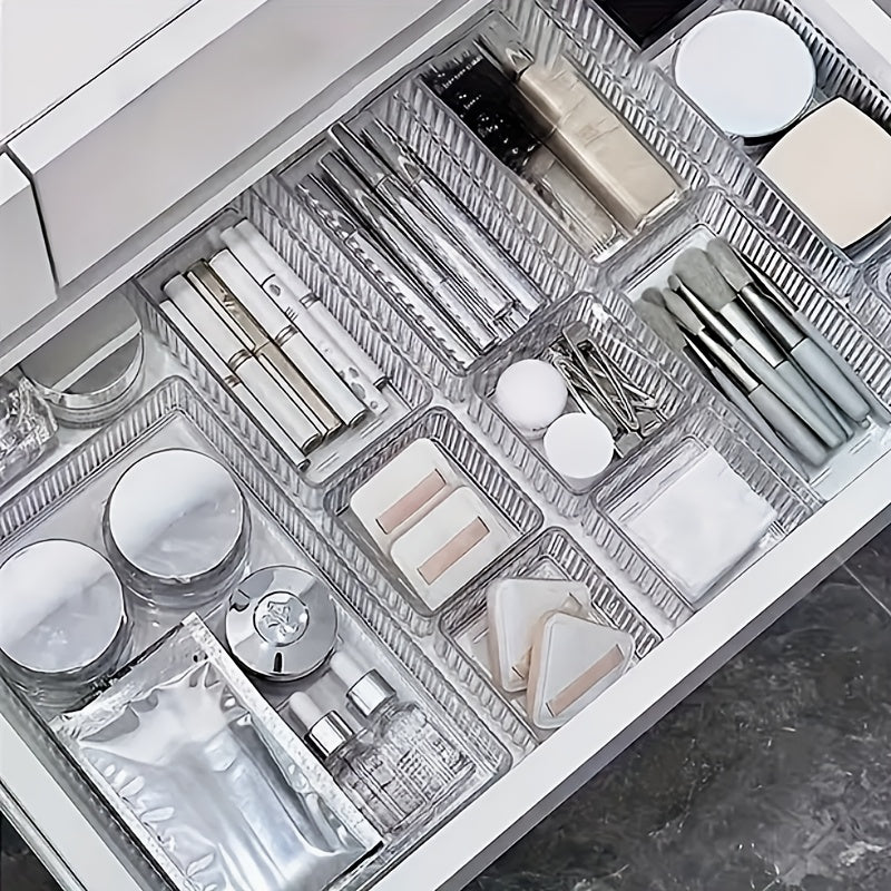 6/7/8pcs Acrylic Transparent Makeup Storage Organizer for Office and Home