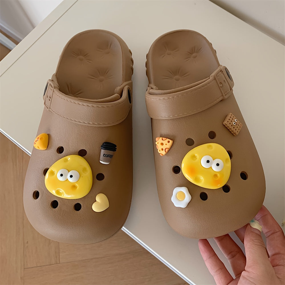 Women's Cartoon Diy Clogs Lightweight Non-slip Summer Garden Shoes