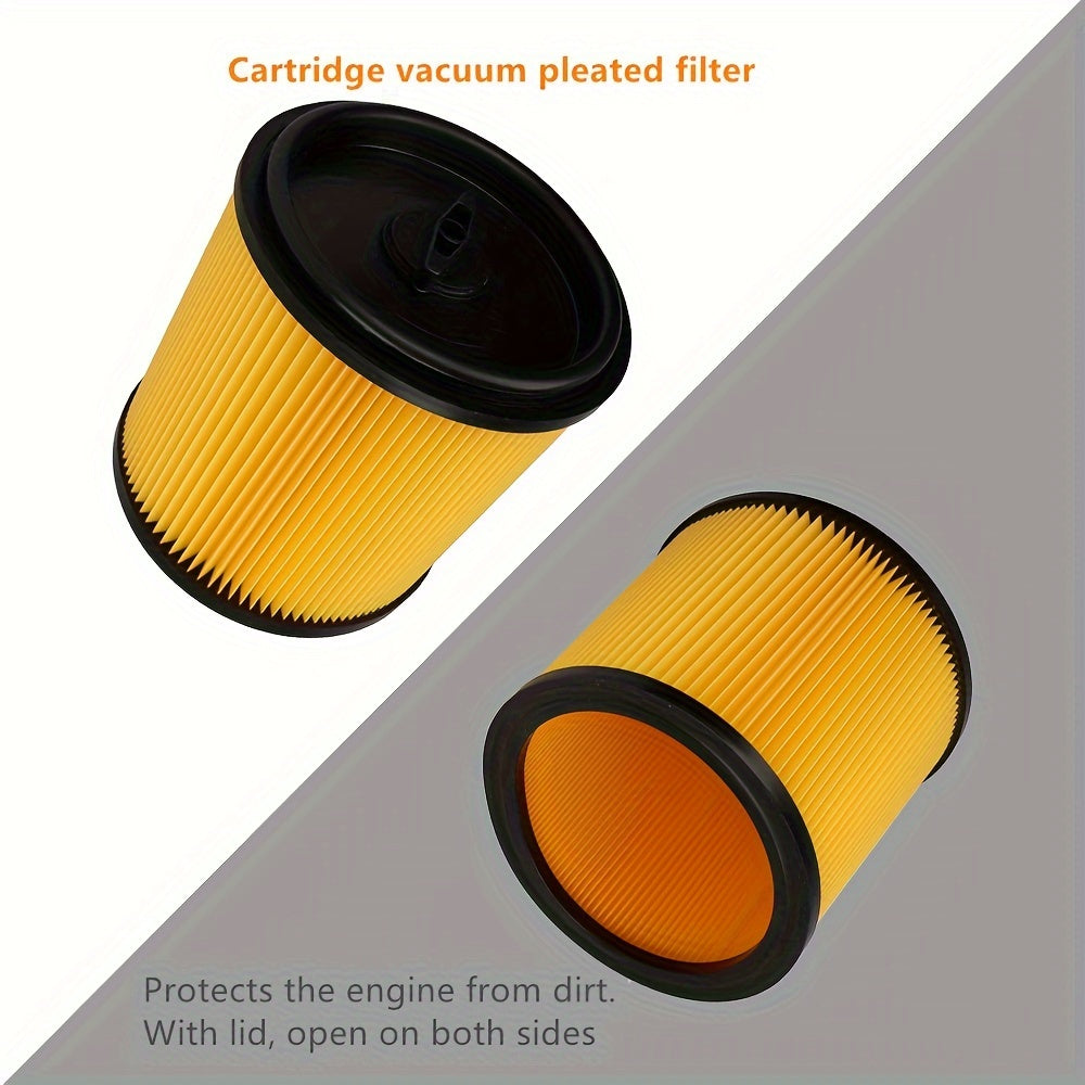 Replacement Vacuum Filter Cartridge with Lid for Wet-Dry Vacuum Cleaners 1 Pack