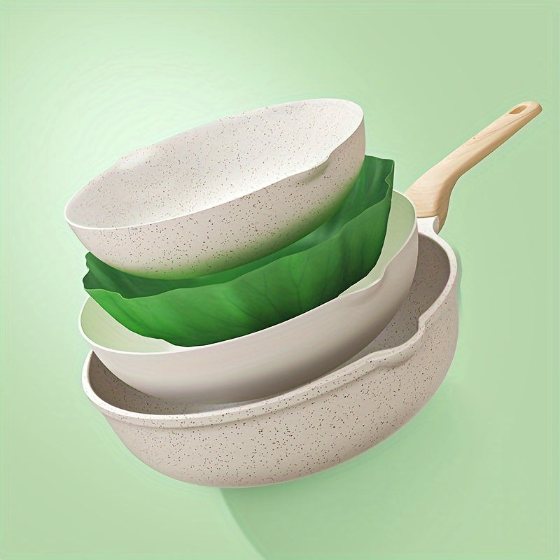 Сковорода Cooker King с антипригарным покрытием, со стеклянной крышкой, без PFOA, с термостойкой ручкой, керамическим покрытием, готовая для индукции, совместима со всеми плитами.