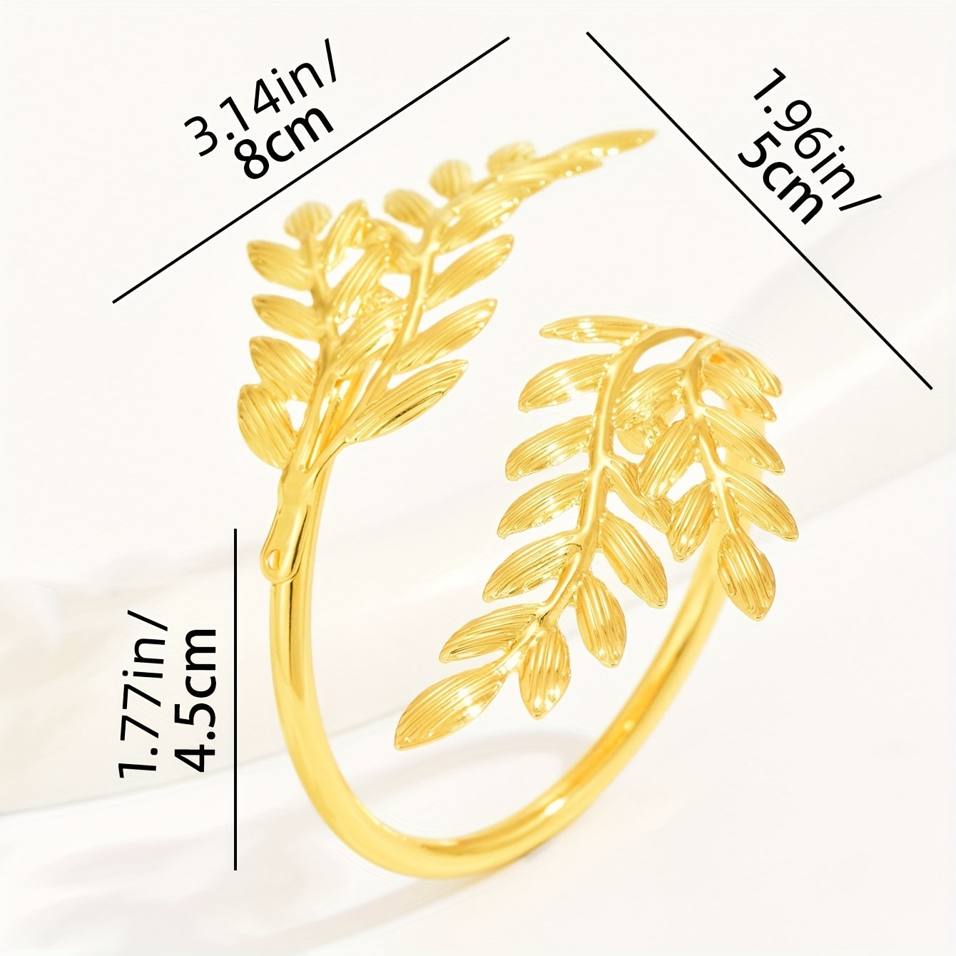 Set of 6 Gold Leaf-Shaped Cast Iron Napkin Rings for Christmas Dining Table Decor