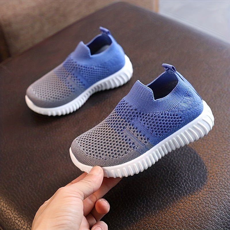 Breathable Mesh Toddler Sneakers for Boys and Girls All-Season Slip-On Low Top Shoes