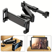 Adjustable Black ABS Headrest Mount for iPad and Phone Car Interior