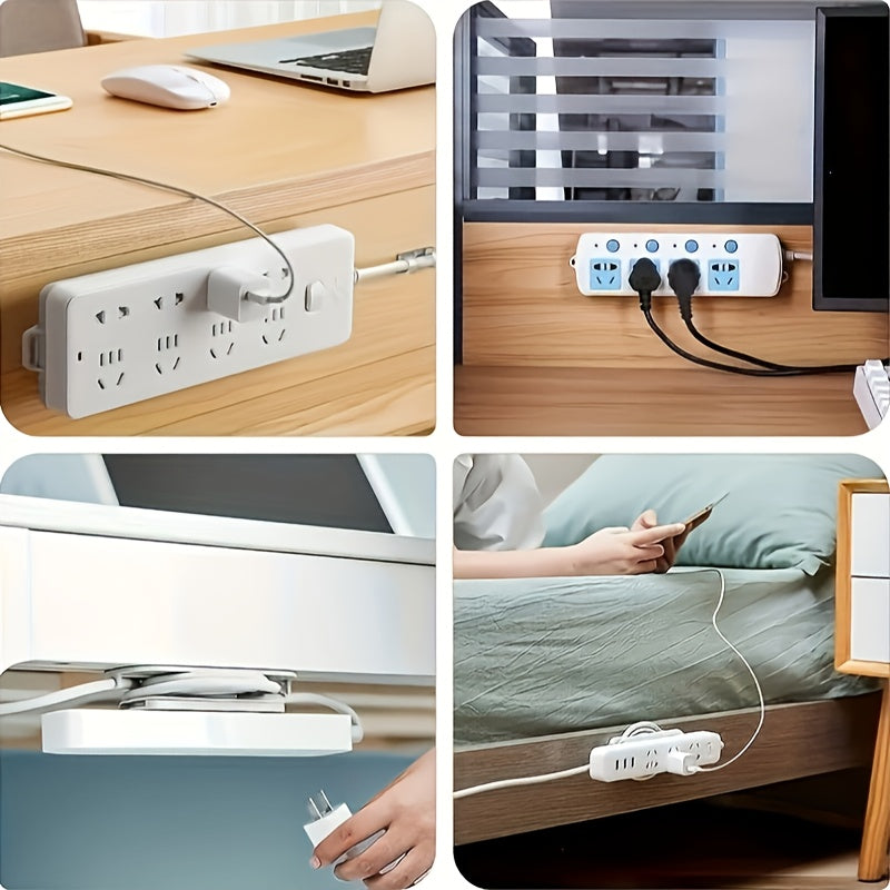 Wall-Mounted Socket Storage Holder Adhesive No Punch Removable Organizer