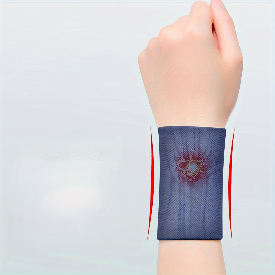 Unisex Breathable Sweat-Absorbent Wrist Compression Sleeve Joint Support