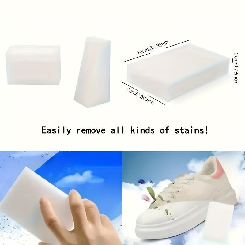 Ko‘p qavatli Magic Sponj O‘chirgich Paketi – Oshxona, hammom va pol uchun melamin ko‘pikli tozalash padlari