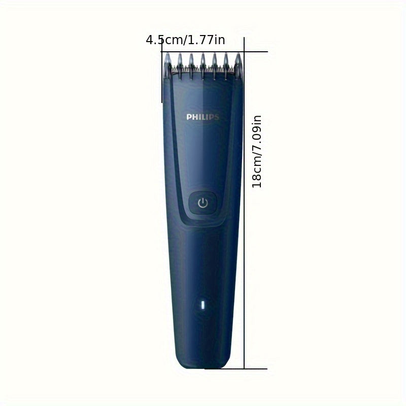 Hairclipper Series 3000 Deep Blue Steel Blades 7-Speed Length Settings PowerDrive Type-C Charging Accessories