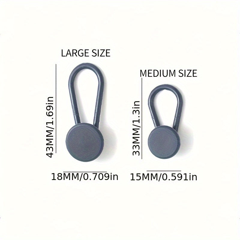 Unisex Elastic Denim Waistband Extenders 6-Pack Adjustable No-Sew