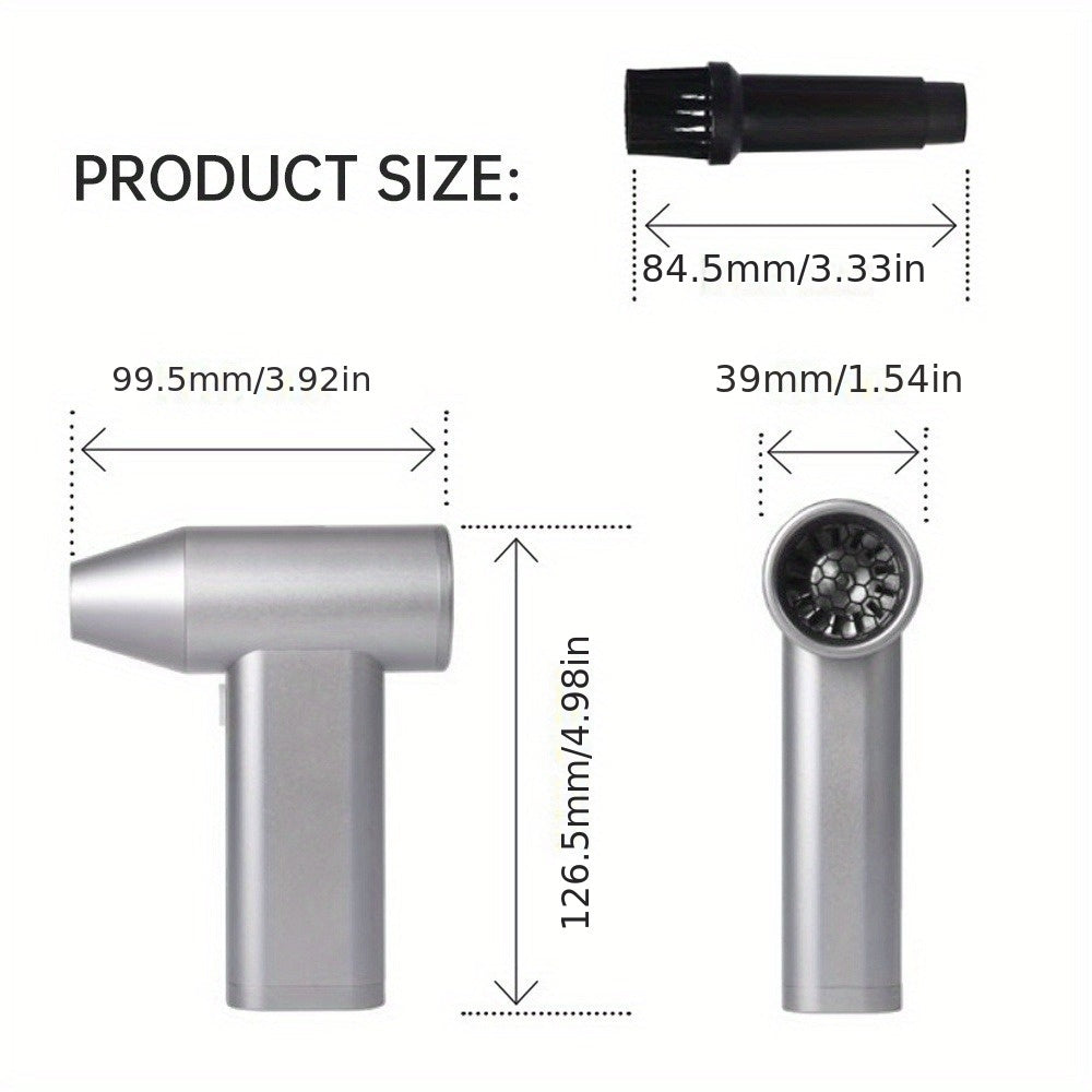 Portable 3-in-1 Turbo Fan with USB-C Charging for Camping Home Car