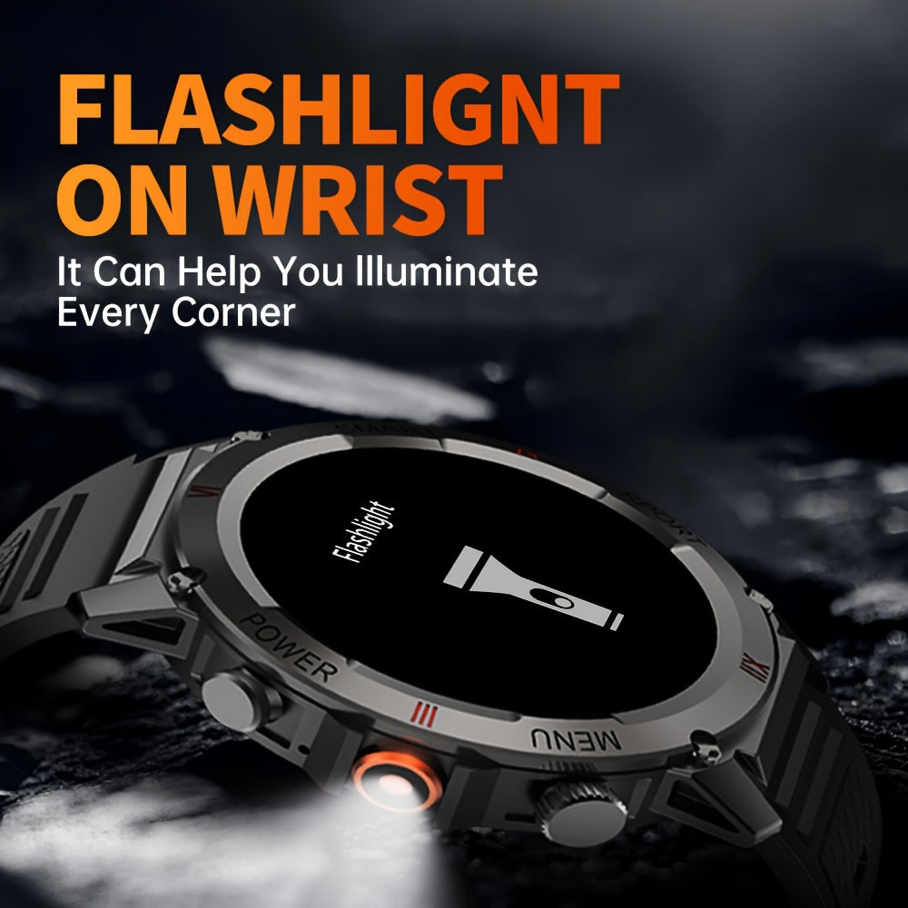 Reloj inteligente para Android iOS Pulsera de fitness Multi-deporte Llamadas Linterna LED Correa de silicona