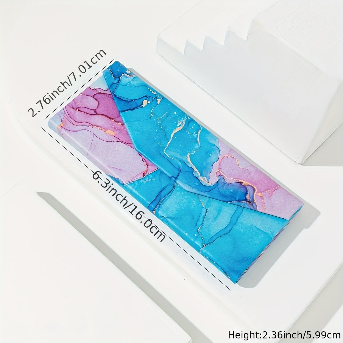 Estuche plegable para gafas de sol con estampado, protector portátil y duradero para gafas