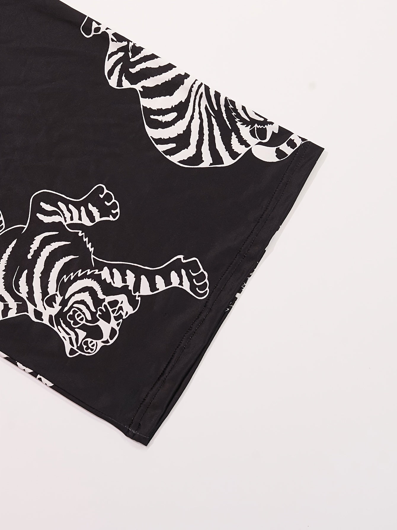 Women's Plus Size Lounge Set Tiger Print Cami Top Pants Robe Pajama Fall Winter