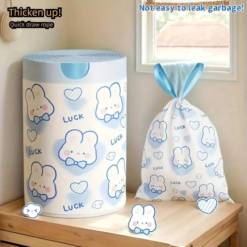Cartoon Drawstring Garbage Bags Leak-Proof HDPE Heavy Duty 5.99KG Capacity