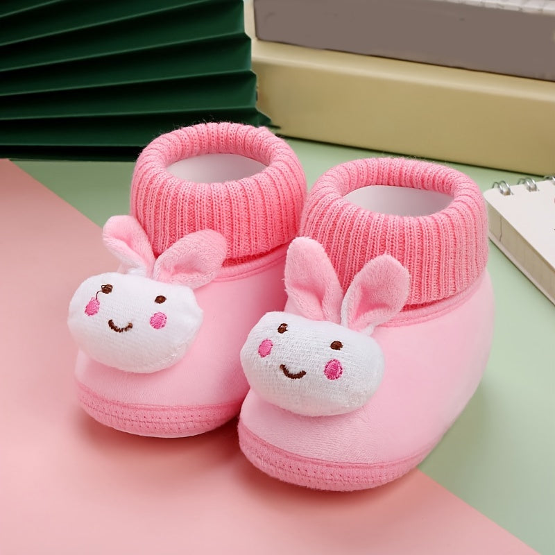 Children's Winter Shoes for Toddlers with Velvet Lining and Cartoon Pattern