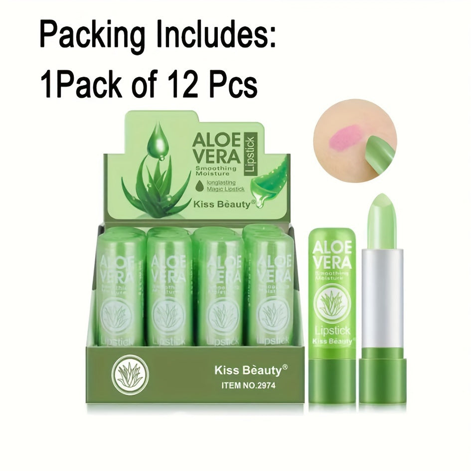 Bálsamo labial hidratante a prueba de agua con cambio de color para mujer