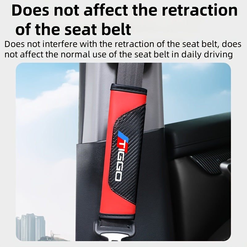 Universal karbon tolali xavfsizlik kamarining yelka kamar qopqog'i avtomobil o'rindiq kamar uchun