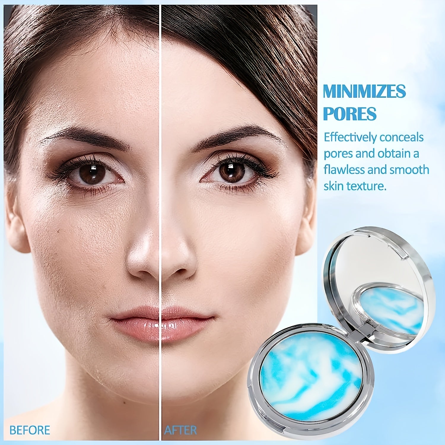 Oil Control Compact Powder with Matte Soft Jelly Texture for All Skin Types