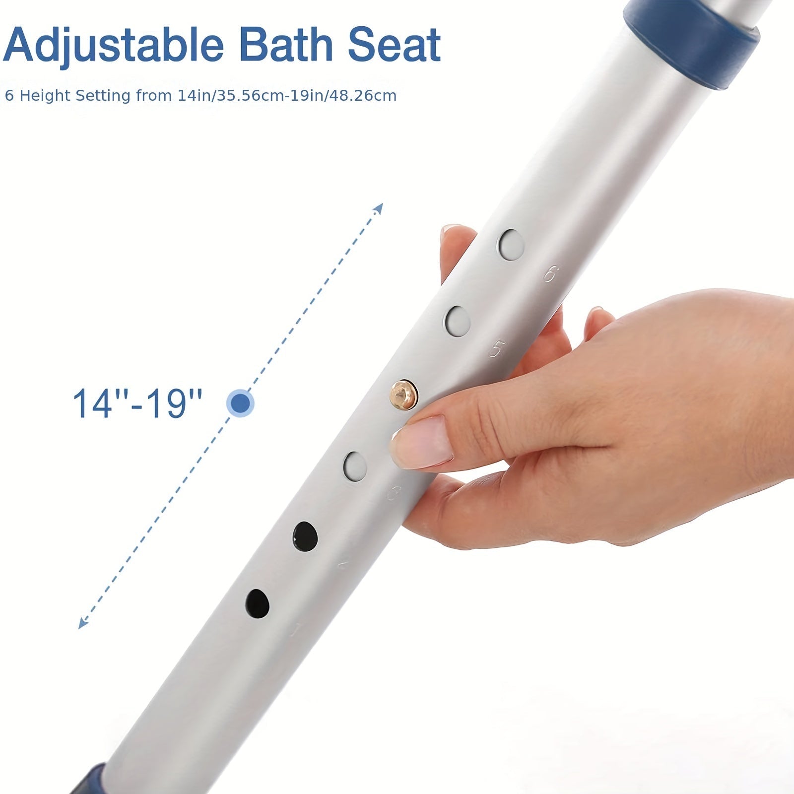 Swivel Shower Chair with Adjustable Height 360 Degree Rotating Bath Stool for Elderly and Handicap