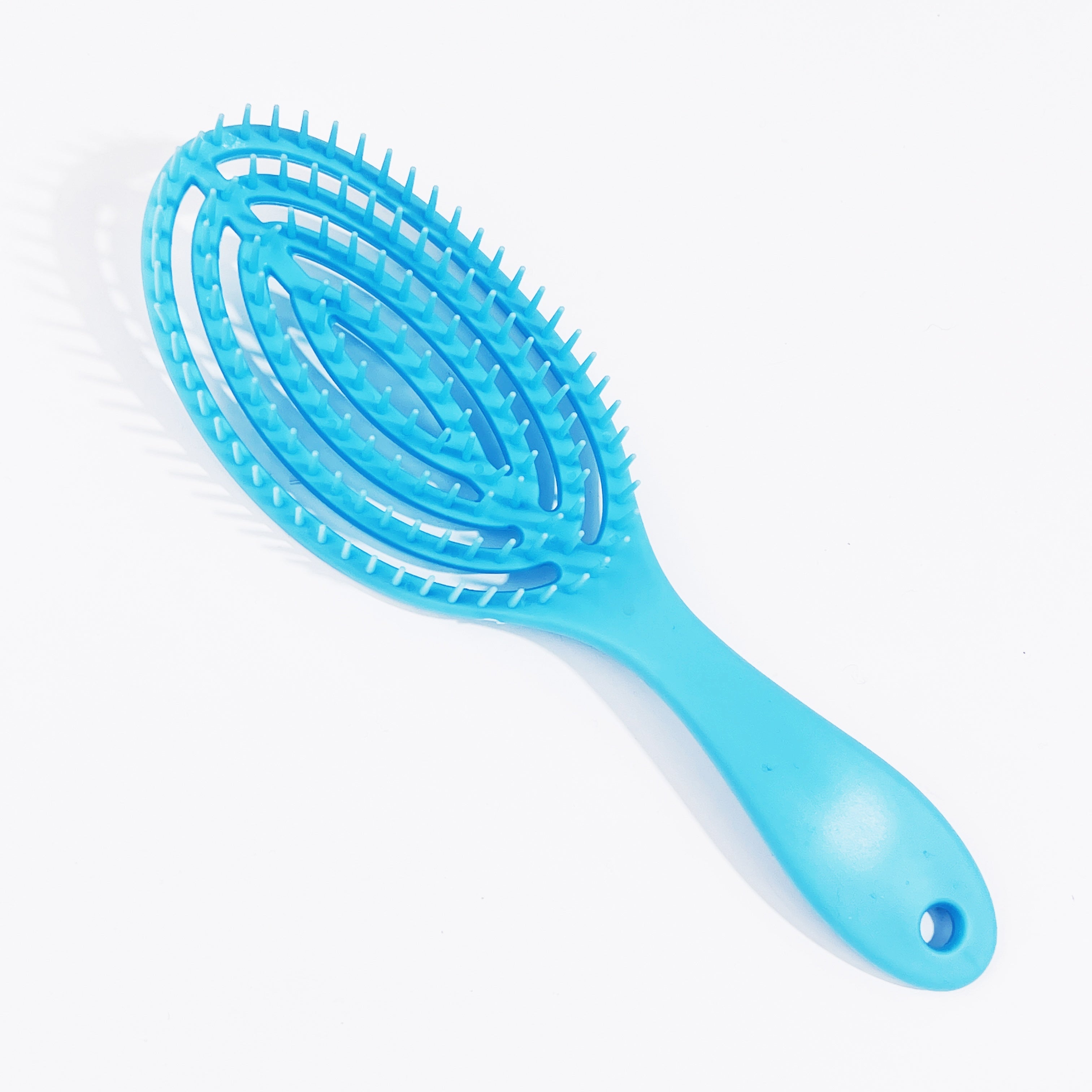 Peine hueco para el cabello con masajeador de cuero cabelludo, antiestático y desenredante, herramienta de peinado de plástico