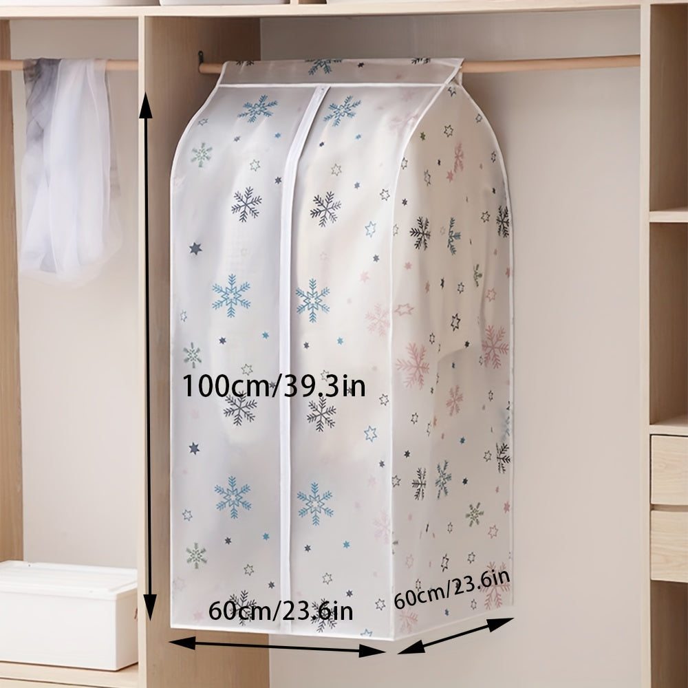 Garment Bag for Hanging Clothes Suit Coat Cover PEVA Material Semi-Transparent Closet Storage Protector