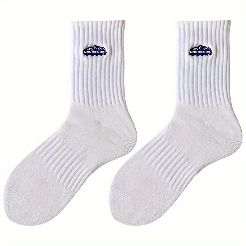 Men's Casual Sports Socks Pack of 4 Breathable Knit Polyester Spandex for Spring Summer