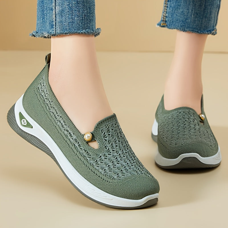 Zapatos casuales para mujer con punta abierta, suela gruesa, cómodos, calzado de primavera