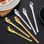 Silvery Stainless Steel Bird's Nest Spoon for Kids Coffee Honey Stirring