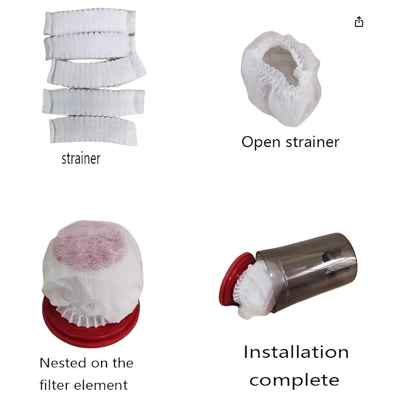 100-Pack Disposable Vacuum Filter Mesh Pads Non-Woven Fabric Handheld Vacuum Accessories