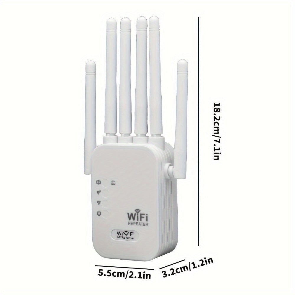 WiFi Extender 2.4GHz Signal Booster with Ethernet Port European Plug Repeater Mode