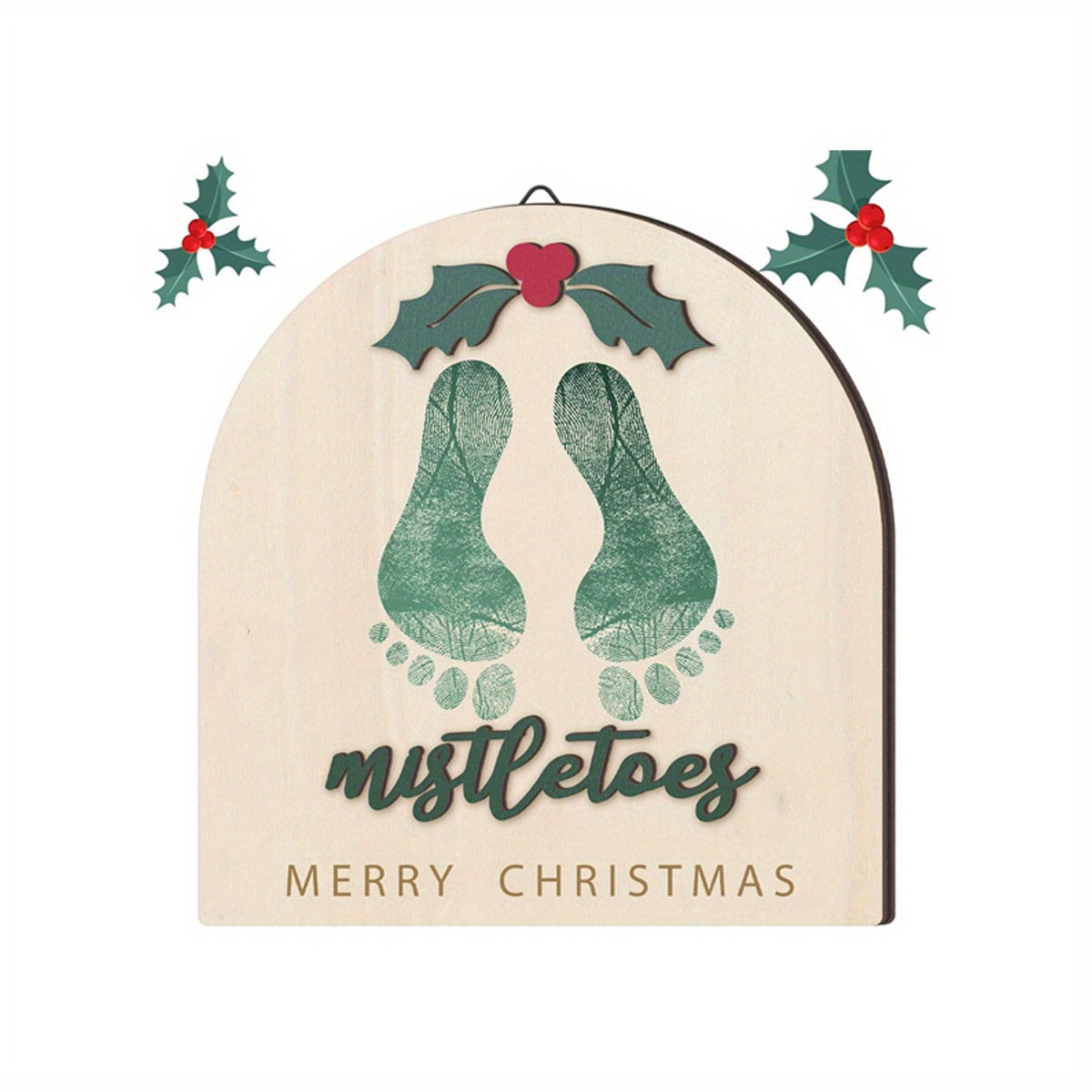 Деревянная табличка "Рустикальные следы Санты" - Традиционная праздничная табличка для Рождества, Ручная работа, Сувенир DIY, Дорогая семейная память и праздничный декор, Отличный подарок на День отца, День матери, Хэллоуин или Рождество