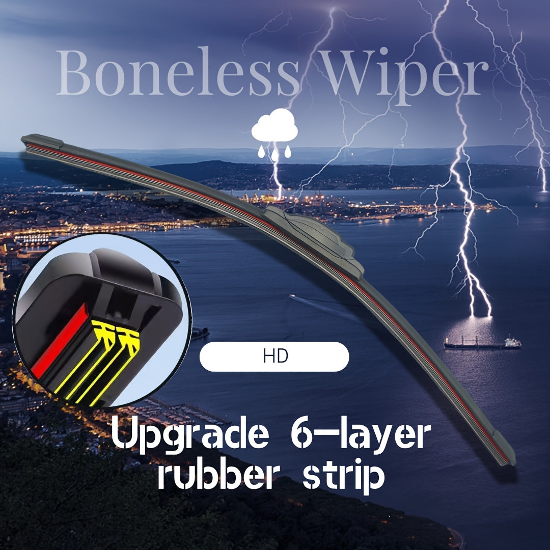 Lámina de limpiaparabrisas duradera para todas las estaciones, de 6 capas, para coches, de 35.56cm a 71.12cm