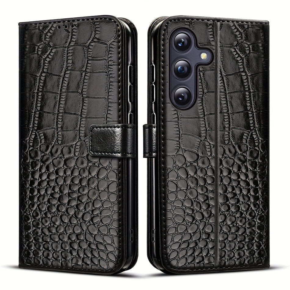 Faux Leather Wallet Case for Samsung Galaxy S25 Ultra Plus Shockproof Stand Card Holder