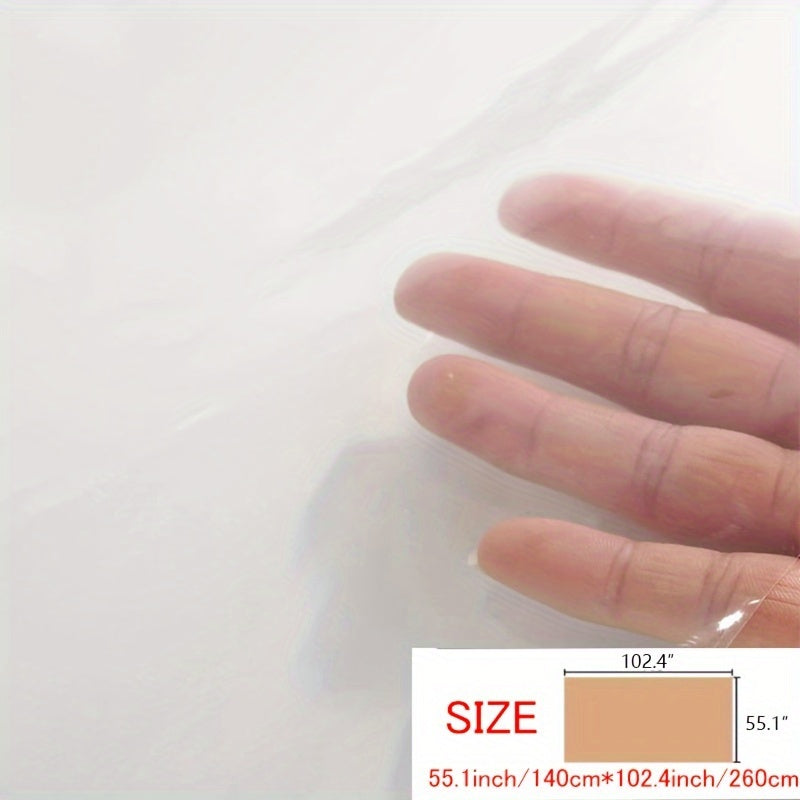 Mantel de PVC transparente a prueba de aceite para comedor y camping, cortable a medida