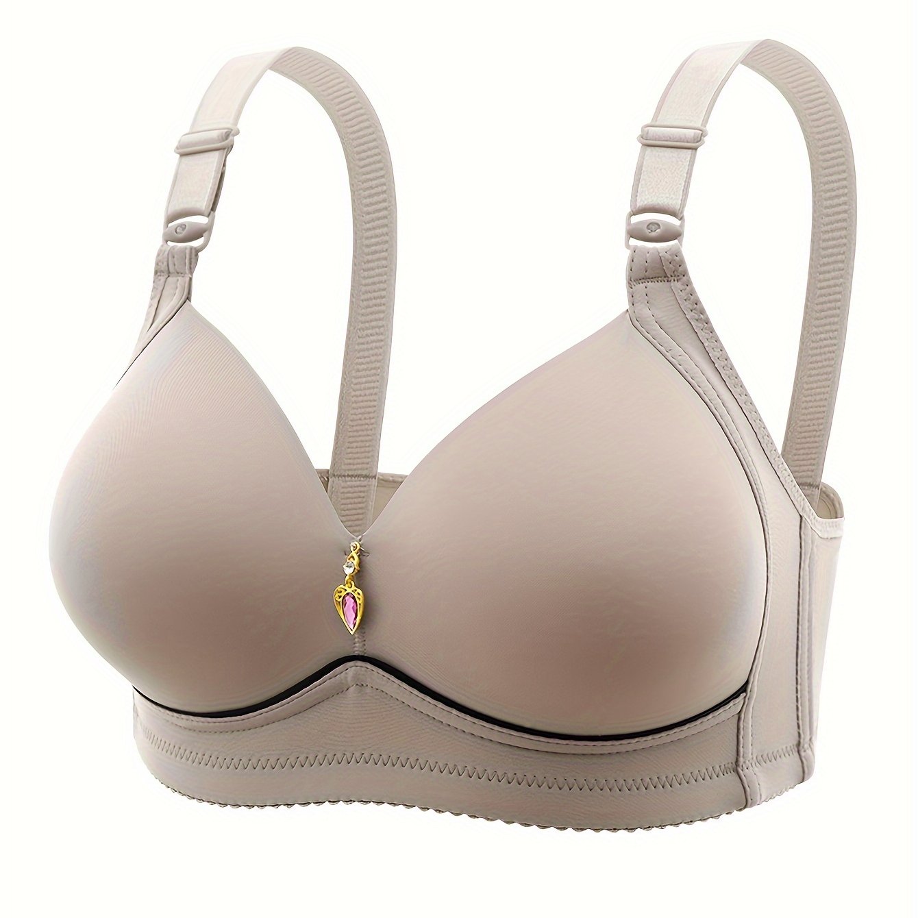 Women's Colorblock Seamless Wireless Push-Up Bra Breathable Lingerie