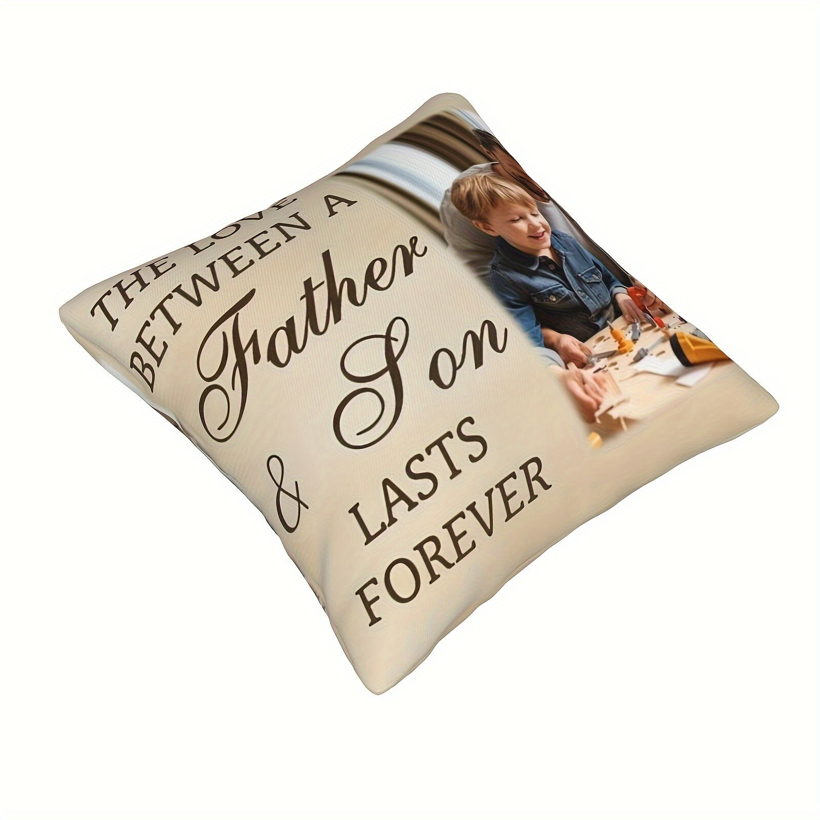 Personalized Photo Pillowcase for Father and Son Gift Home Decor 14+