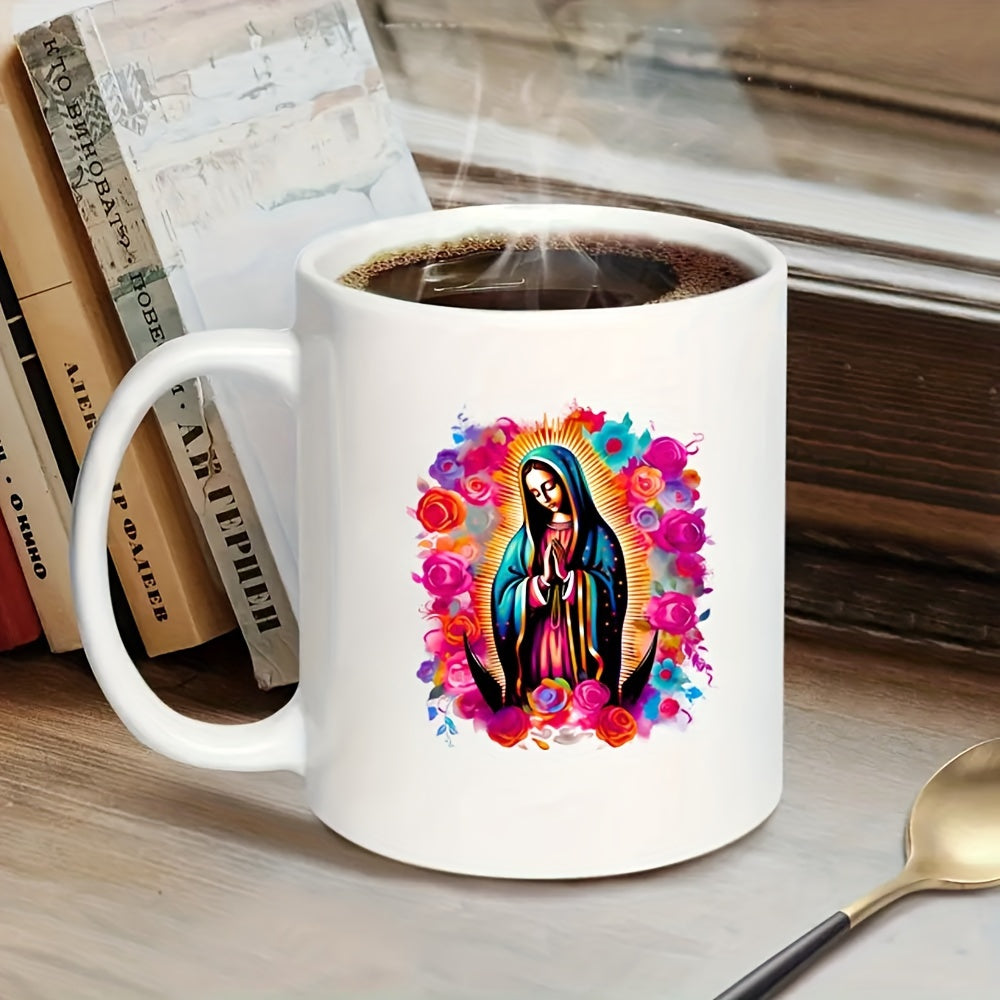 Set of 12 UV DTF Vinyl Stickers Virgin Mary Christian Designs for Coffee Mugs