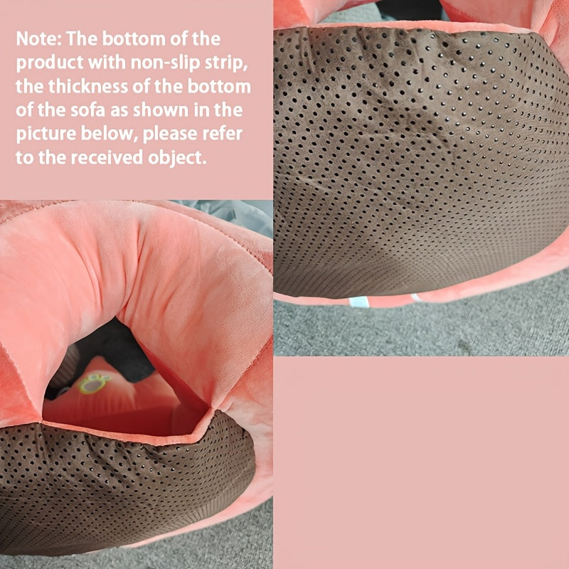 Kichkina bolalar uchun yuqori stul, multfilm hayvonlari dizayni bilan, mo'rt qoplamali, past markaziy og'irlik, kompakt saqlash