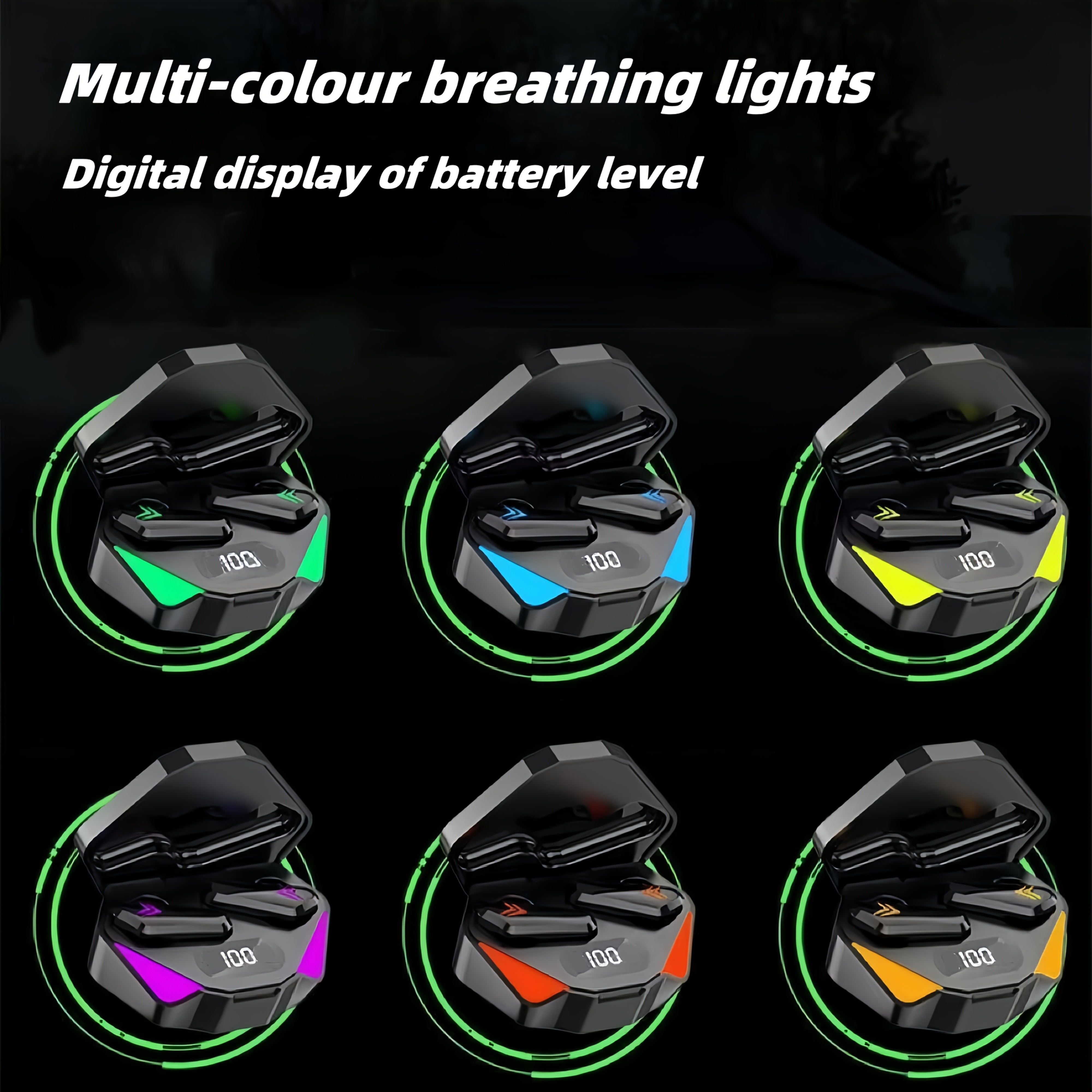 Wireless Earbuds with Touch Controls Wireless Charging Case Microphone for Gaming and Videos