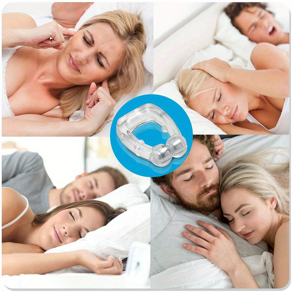 Silicone Magnetic Nose Clips for Snoring Relief Pack of 4 Sleep Aid Nasal Airway Openers