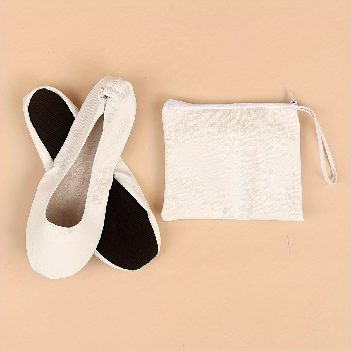 Zapatos planos ligeros de interior con patrón de cruz en negro para mujer