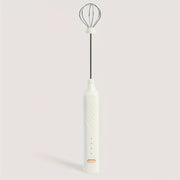 Batidora eléctrica de mano recargable para hornear blanco verde