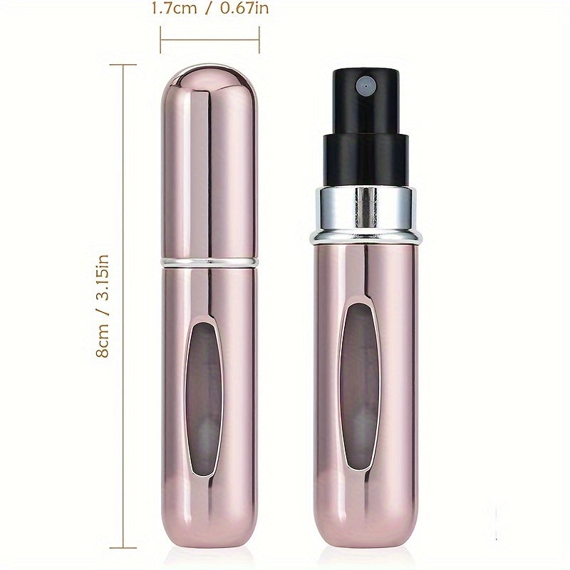 Unisex Refillable Perfume Bottle 5ml Metal Case Multiple Colors Fine Spray
