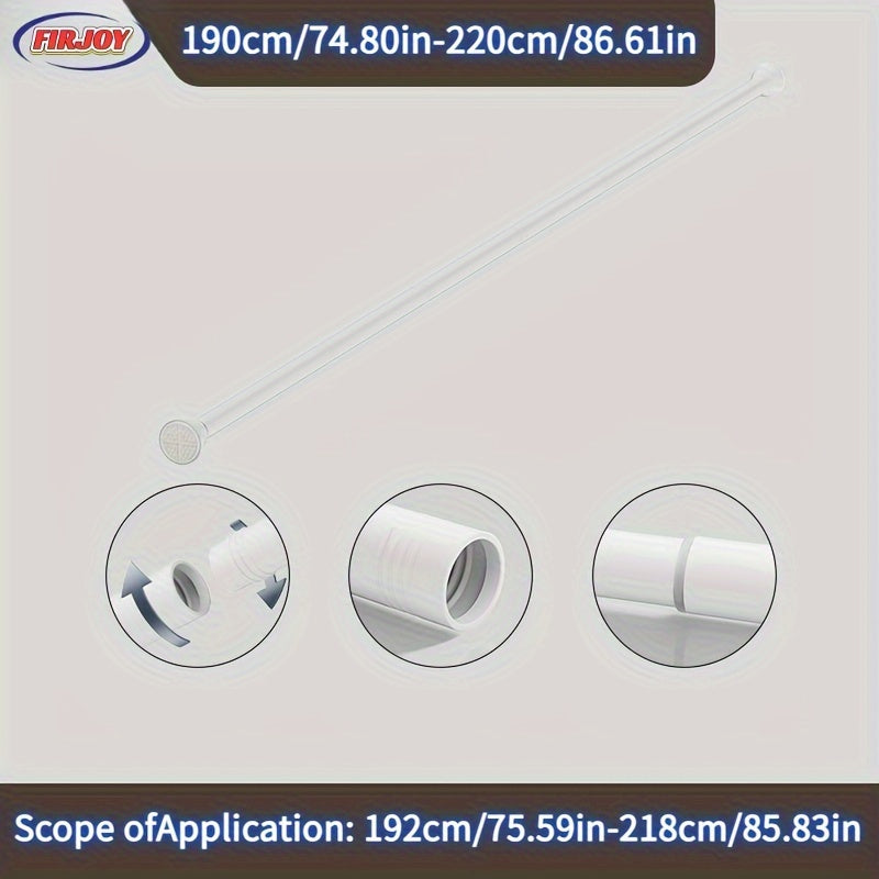 Adjustable Stainless Steel Shower Curtain Rod No-Drill Extendable for Bathroom