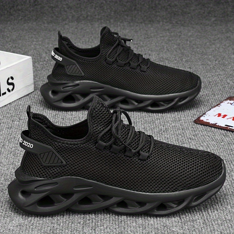 Zapatillas de punto para hombre de talla grande con suela antideslizante transpirable para actividades al aire libre