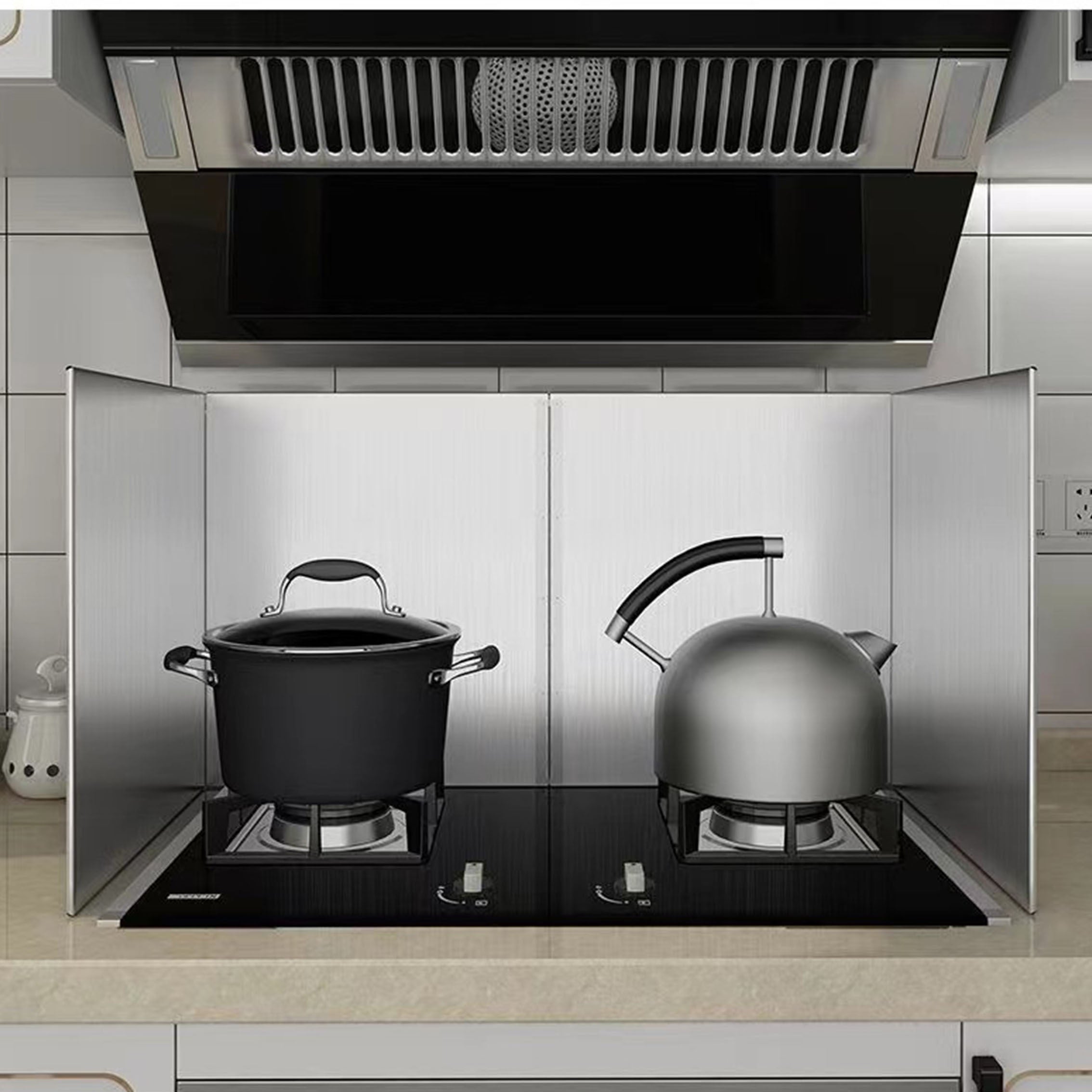 Foldable Stainless Steel Heat Insulation Panel for Stove Top Oil Splash Shield