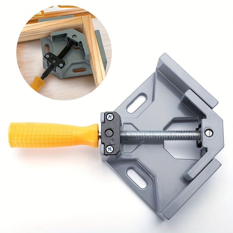 Aluminum Alloy 90° Right Angle Clamp with Adjustable Swing Jaw for Woodworking Welding