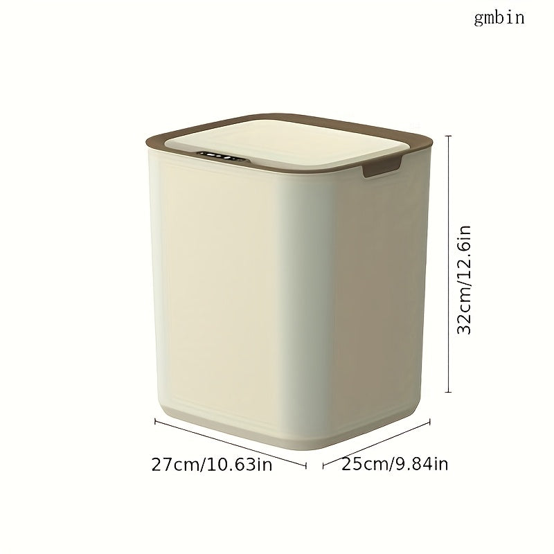High-Capacity Smart Sensor Trash Can with Lid Battery-Powered Large Capacity
